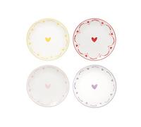 Set de 4 assiettes Love 20 cm - - Blanc - Porcelaine