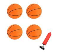 Set de 4 Ballons de Basketball 18 cm (7") - PVC Résistant, Pompe Incluse - Idéal pour Enfants, Jeux Intérieur/Extérieur et Animations Piscine