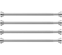 set de 4 - Barre de rideau de douche de 50 cm sans percer réglable de 55 cm à 85 cm, barre télescopique pour douche & baignoire, barre de rideau en inox à pincer, barre de penderie