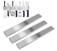 set de 4 barres magnétiques autocollantes 50cm - Barre à couteaux en acier inoxydable Sans percer | Rail magnétique pour outils & ustensiles de cuisine | Barre à outils avec bande adhésive | Porte-cou