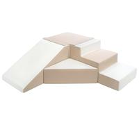 Set de 4 Blocs en EPS et PE pour Le Jeu, crèches, écoles maternelles, Jouets (Couleur: Blanc, Cappuccino)