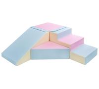 Set de 4 Blocs en EPS et PE pour Le Jeu, crèches, écoles maternelles, Jouets (Couleur: Rose, Bleu, Jaune (Pastel))