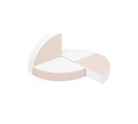 Set de 4 blocs en mousse blanc cappuccino Rose G