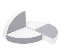 Set de 4 blocs en mousse blanc gris