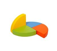 Set de 4 blocs en mousse jaune vert bleu orange