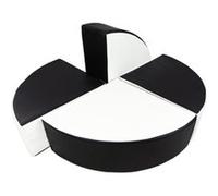 Set de 4 blocs en mousse noir - blanc Noir G