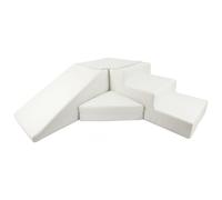 Velinda Set de 4 Blocs en Mousse pour Le Jeu, crèches, écoles maternelles, Jouets (Couleur: Blanc)