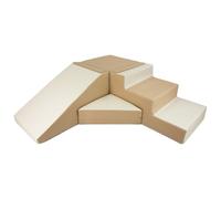 Set de 4 blocs en mousse pour le jeu blanc, cappuccino