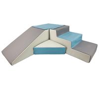 My Velinda – Blocs en mousse – Set de 4 – Blanc, bleu clair, gris