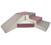 My Velinda – Set de 4 blocs en mousse – Sécurisés, haute élasticité – Blanc/Gris/Violet