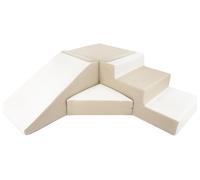 My Velinda - Set de 4 blocs en mousse pour crèches et écoles maternelles - Blanc, Cappuccino