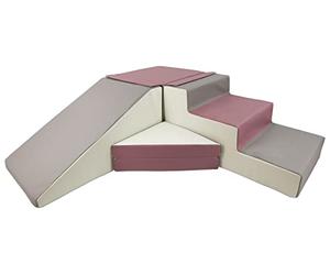 Set de 4 Blocs en Mousse pour Le Jeu, crèches, écoles maternelles, Jouets (Couleur: Blanc, Gris, Violet)
