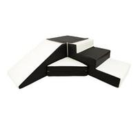 Set de 4 blocs en mousse pour le jeu noir, blanc Noir G