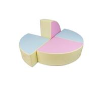 Set de 4 blocs en mousse rose bleu jaune pastel