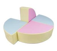 Set de 4 blocs en mousse rose bleu jaune pastel