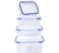 Set de 4 Boîtes de Rangement Empilables et Compactes Cheffinger Transparent Transparent G