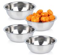 Set de 4 bols en acier inoxydable - Excellent Houseware - 250 ml - Design classique