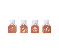 Set de 4 bougeoirs de l'Avent Gingerbread LxWxH 5x5x7.5cm