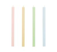 Set de 4 bougies cylindriques Square HxØ 24x2.2cm