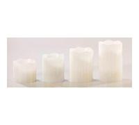 Set de 4 bougies LED en cire véritable - Blanc blanc G