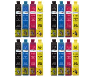 Set de 4 cartouches d'encre compatibles Go Inks pour Epson T1295 - Noir, Cyan, Magenta, Jaune (Stylus Office)