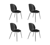 Set de 4 chaise à mange structure noire Beetle WxHxD 56x87x58cm/with plastic gliders