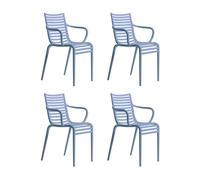 Set de 4 chaise de jardin avec accoudoirs Pip-e WxHxD 54x82x55cm