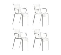 Set de 4 chaise de jardin avec accoudoirs Pip-e WxHxD 54x82x55cm