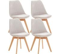 Lot de 4 chaise clp interieur non pliable H. 83 cm en bois gris gris G