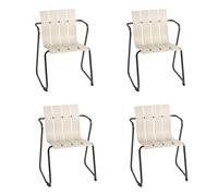Set de 4 chaises avec accoudoirs Ocean steel base