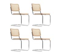 Set de 4 chaises cantilever S 32 V avec clayonnage wood part stained beech TP 17