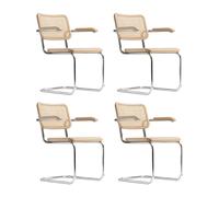 Set de 4 chaises cantilever S 64 V avec clayonnage wood stained black TP 17 beech