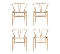 Set de 4 chaises CH24 structure hêtre WxDxH 55x51x76cm