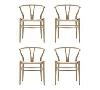Set de 4 chaises CH24 Wishbone structure chêne WxDxH 55x51x76cm