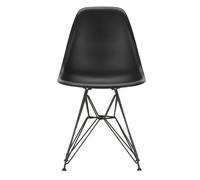 Set de 4 chaises Eames Plastic RE DSR structure noire basic dark pwoder coated eiffel tower base/ felt gliders black