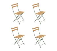 Set de 4 chaises pliante Bistro Naturel seating beech wood/WxHxD 42x82x50cm