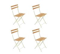 Set de 4 chaises pliantes Bistro Naturel seating beech wood/WxHxD 42x82x50cm