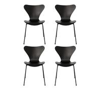 Set de 4 chaises Serie 7™ frêne teinte monochrome powder coated steel base