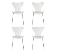 Set de 4 chaises Serie 7™ frêne teinte structure chromé chromed steel base