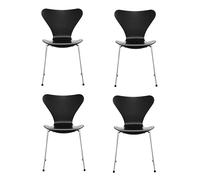 Set de 4 chaises Série 7™ laqué chromed steel base
