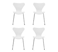 Set de 4 chaises Série 7™ laqué chromed steel base