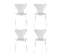 Set de 4 chaises Serie 7™ laqué monochrome powder coated steel base