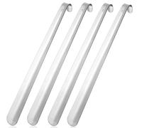 set de 4 chausse-pieds en acier inoxydable | 42cm chausse-pied | 4 pièces d'aide à l'enfilage des chaussures en métal | Modèle solide | Chausse-pied en métal avec trous pour le suspendre