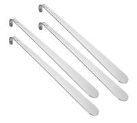 set de 4 chausse-pieds en acier inoxydable | Chausse-pied de 52cm | Aide à chausser en métal | Modèle solide | Chausse-pied en métal avec trou pour le suspendre