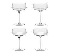 Serax Set de 4 coupes à champagne Dune transparent HxØ 15x11cm