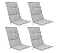 Beautissu Set de 4 Coussin Fauteuil Jardin Haut Dossier antidérapant Assise