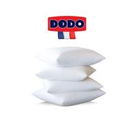 Set de 4 coussins moelleux 60 x 60 cm Blanc Volupt'air toucher peau de pêche