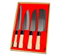 Set de 4 Couteaux Japonais Sekiryu SR1000 - Sashimi, Deba, Santoku et Nakiri - Lame en Acier Inoxydable