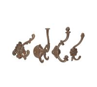 Set de 4 crochets muraux en fonte style classique assorti