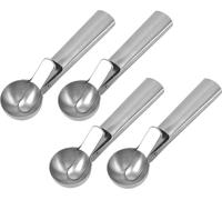set de 4 cuillères à glace en acier inoxydable, cuillère à glace pour boules de glace Ø-5cm avec éjecteur Cuillère pour glace, boules de melon Aides de cuisine, dipper à glace, spatule à glace, portio